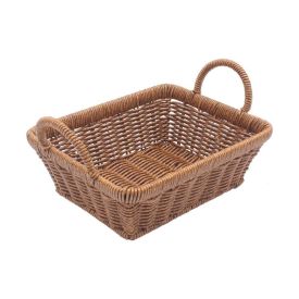 Cesto Retangular Fibra Com Alça Havan Casa 21Cm - Natural