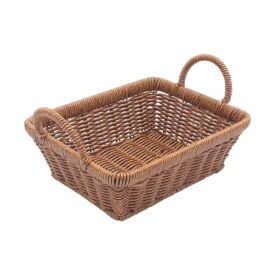 Cesto Retangular Fibra Com Alça Havan Casa 24Cm - Natural