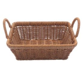 Cesto Retangular Fibra Com Alça Havan Casa 27Cm - Natural