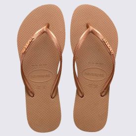 Chinelo Havaianas Feminino Slim Logo Metallic