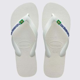 Chinelo Havaianas Brasil Logo Unissex Branco