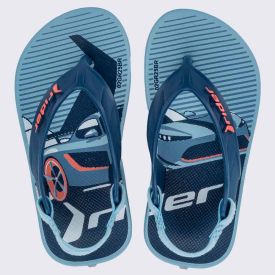 Chinelo Rider Bebê Street Fun Az/ Laranja