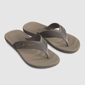 Chinelo Rider Masculino Pulse Cinza/Cinza/Bege