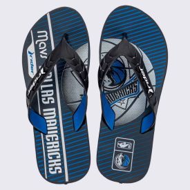 Chinelo Rider Masculino Street Duo NBA Azul/Preto/Branco