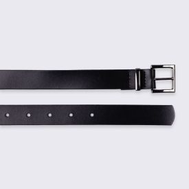 Cinto Feminino De Couro Sintético Fivela Grafite Boby Blues Preto