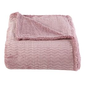 Cobertor Casal Dupla Face Aspen Sherpa Havan Casa - Rosa