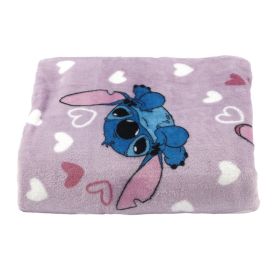Cobertor Infantil Casal Licenciado Disney - Stitch e Angel Coração