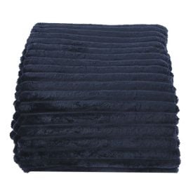 Cobertor King 100% Poliéster Premier Canelado Havan Casa - Azul