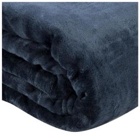 Cobertor King Microfibra Velour Neo Clássico Camesa - Azul Escuro