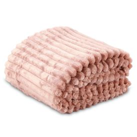 Cobertor Queen 100% Poliéster Premier Canelado Havan Casa - Rosa Pétala