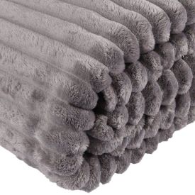 Cobertor Queen Premier Canelado Havan Casa - Cinza