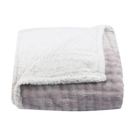Cobertor Queen Sherpa Requinte Havan Casa - Cinza Ice