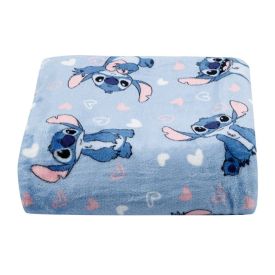 Cobertor Solteiro Infantil 100% Poliéster Disney - Stitch Corações