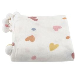 Cobertor Solteiro Infantil Pompom Havan Kids - Coração