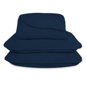 Cobre Leito Queen Liso 3 Peças Havan Casa - Azul Marinho