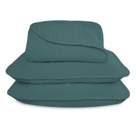 Cobre Leito Queen Liso 3 Peças Havan Casa - Verde Inglês