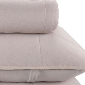 Cobre Leito Queen Liso 3 Peças Havan Casa - Cru