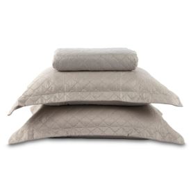 Colcha Casal Lisa Versalhes Havan Casa 3 Peças - Bege Cru