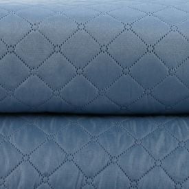 Kit Colcha King 100% Poliéster Lisa Versalhes Havan Casa 3 Peças - Azul