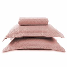 Kit Colcha King Lisa Versalhes Havan Casa 3 pçs  - Rose