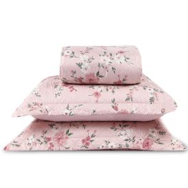 Kit Colcha King Versalhes Estampada Havan Casa 3 Peças - Floral Rose