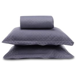 Kit Colcha King 100% Poliéster Lisa Rozac 3 Pçs - Titanium