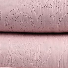 Kit Colcha King 100% Poliéster Lisa Rozac 3 Pçs - Rosa Pálido