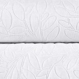 Kit Colcha Queen 100% Poliéster Lisa Versalhes Havan Casa 3 Pçs - Branco