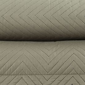 Kit Colcha Queen 100% Poliéster Lisa Versalhes Havan Casa 3 Pçs - Taupe