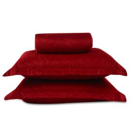 Colcha Queen 3 Peças Lisa Versalhes Havan Casa - Bloodstone