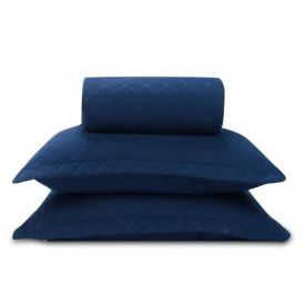 Colcha Queen 3 Peças Lisa Versalhes Havan Casa - Midnight Blue