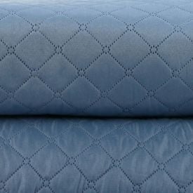 Colcha Queen 3 Peças Lisa Versalhes Havan Casa - Azul