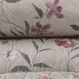Kit Colcha Solteiro 150 Fios Havan Casa 2 Pçs - Penelope Rosa Floral 