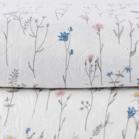 Kit Colcha Solteiro Versalhes Estampada Havan Casa 2 Peças - Floral Off