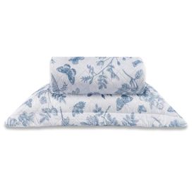 Kit Colcha Solteiro Versalhes Estampada Havan Casa 2 Peças - Floral Azul