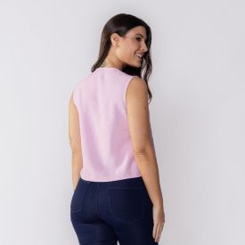 Colete Feminino De Alfaiataria Com Amarração Boby Blues