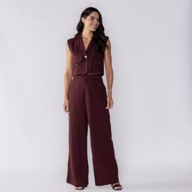 Colete Feminino De Poliamida Patricia Foster Bordo