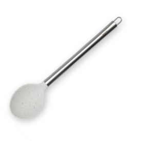 Colher De Arroz Silicone E Cabo Em Aço Inox Brinox 33,5 Cm - Vanilla