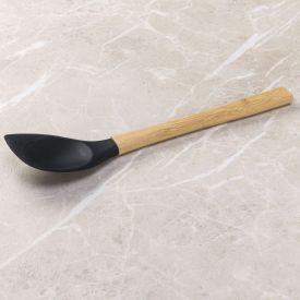 Colher Espátula De Silicone Com Cabo De Bambu Havan Casa - Preto