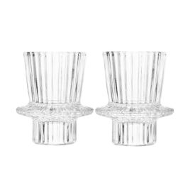 Conjunto 2 Porta Velas Lines Wolff - 7Cm