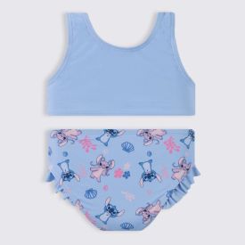 Conjunto Biquíni Infantil Stitch 1 a 3 Anos Disney Azul
