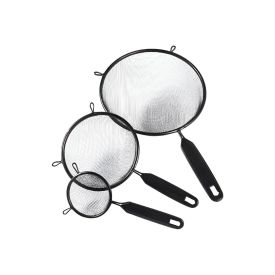 Jogo De Peneiras Em Inox Havan Casa 3 Peças - Preto