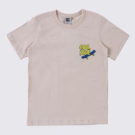 Conjunto Infantil Menino 4 a 10 Anos Hot Dog Baunilha/Marinho