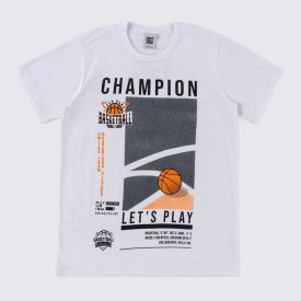 Conjunto Juvenil Menino 12 a 16 Anos Hot Dog Branco/Mescla Preto