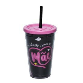 Copo Com Canudo Lumni 500Ml - Dia das Mães