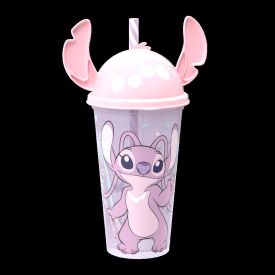 Copo Com Tampa Ludica Angel Plas&uacute;til - 500ml