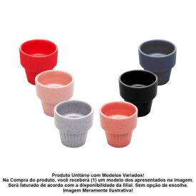Copo De Cerâmica Empilhável Granilite 90Ml Lyor - Sortido