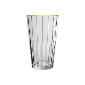 Copo de Vidro Long Drink Zaira 470Ml Allmix - Filete Dourado