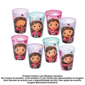 Copo Decorado Casa Mágica da Gabby Plasútil - Sortido