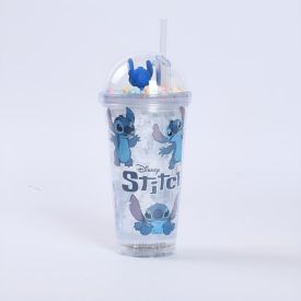 Copo Led com Canudo Stitch Disney 450Ml - Sortido